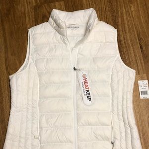 White Down puffer vest “HEATKEEP” size XL